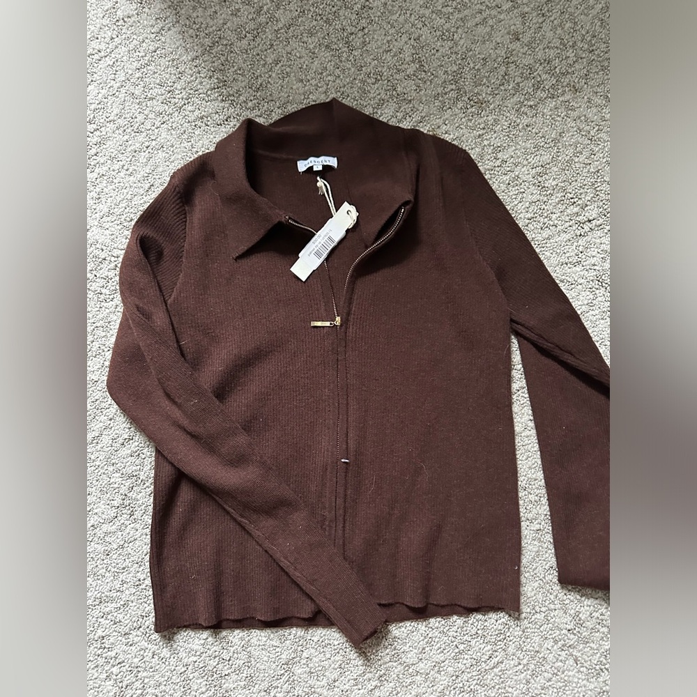 Maroon Zip Up Sweater